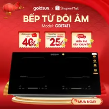 Bếp từ đôi âm Goldsun GDI7411 chính hãng Công nghệ Inverter tiết kiệm điện năng Bảo hành 36 tháng