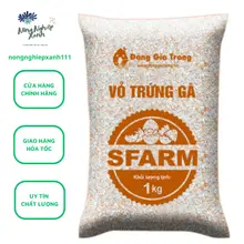 Vỏ Trứng Gà Sfarm Đã Qua Xử Lý - Túi 1kg, vỏ trứng gà phân bón hữu cơ bổ sung canxi, ngăn ngừa ốc