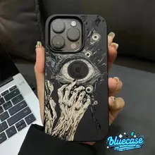 Vỏ Điện Thoại Bề Mặt Sáng Cho IPhone 11 17 16 12 14 13 15 Pro Max Air XR X XS Max 7 8 11 13 Plus Tay Mắt Sáng Tạo