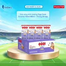 [THÙNG 24 HỘP] Sữa uống dinh dưỡng Oggi Gold Smartie phát triển trí não, hỗ trợ hấp thu - Hộp 110ml/180ml