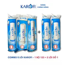 Combo lõi lọc nước Karofi Smax Duo Karofi Livotec Bộ 123 Bộ (123+1) hoặc Bộ (123+11) Chuẩn Chính hãng 100%