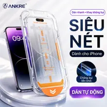 Kính Cường Lực iPhone Khung Tự Dán, Tự Hút Bụi, Bản Siêu Trong Và Chống Nhìn Trộm, Bảo Vệ Loa, Chống Trầy Xước