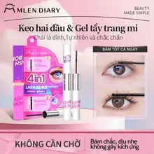MLEN DIARY Mascara 4 trong 1 Cong & Dày Mi | Keo Mi + Giữ Nếp Dài Lâu + Không Trôi + Dung Dịch Tẩy Mi 8g