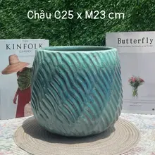 Chậu gốm men dùng để trồng cây, trồng hoa (Hàng thanh lý nhanh size to)