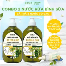 Nước Rửa Bình Sữa & Chén Bát Cho Bé Kháng Khuẩn KINKIT Trà & Gạo Không Tồn Dư Hóa Chất 550ML