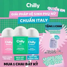 Dung dịch vệ sinh phụ nữ Chilly làm sạch diu nhẹ, chiết xuất bạc hà ngừa vi khuẩn, ngăn mùi hiệu quả 200ml