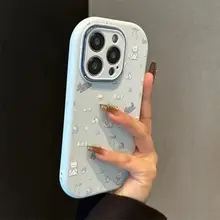 Dễ Thương Mini Đen Trắng Mèo Vỏ Điện Thoại Cho iPhone 17 16 15 14 13 12 11 Pro Max X XS XR 7 8 Plus SE2020