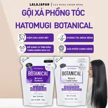 [Bill Nhật] COMBO Gội xả HATOMUGI NHẬT giảm rụng, phồng tóc, kiềm dầu 400ml