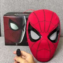 [Hot 2025] Mặt Nạ Người Nhện Spiderman Điều Khiển Nháy Mắt, Mắt Phát Sáng Miles Halloween Fan Hâm Mộ