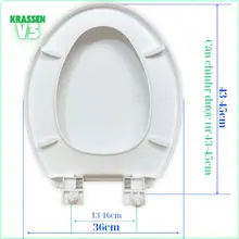 KS.03 - Nắp bồn cầu rơi tự do màu trắng sữa phủ bóng trống ố vàng, xỉn màu, phù hợp bồn cầu hai khối 36x43cm+-1cm.