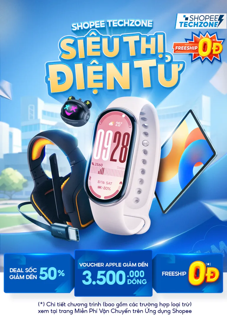 Shopee Siêu Hội Điện Tử Techzone – Voucher Apple 3.5 Triệu