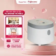 Nồi cơm điện tử 1 Lít cảm ứng 8 chế độ nấu Fujihome RC10BLS lòng nồi Inox tách đường, nồi cơm điện gia đình 2–4 người