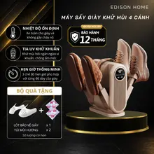 Máy Sấy Giày Dép Khử Mùi Đa Năng Edison Home 4 Cánh Tia UV Kháng Khuẩn Cao Cấp Làm Khô Nhanh