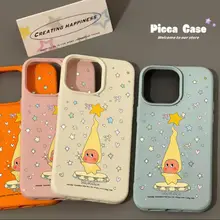 Phim Hoạt Hình Dễ Thương TWINKLE TWINKLEt Cá Cặp Đôi Vỏ Điện Thoại Tương Thích Cho IPhone 17 16 11 13 15 XR 14 12 Pro Max 14 15 16Plus XS X Max Họa Tiết Da Sang Trọng Cảm Thấy Mềm Mại Caing