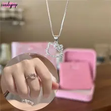 🍭Candy🍭Hello Kitty Quà Tặng Sinh Nhật Vòng Cổ Kitty Nữ Ngọt Ngào Và Đáng Yêu Mặt Dây Chuyền Xương Đòn Dây Xích Cho Bạn Gái Đi Bộ Quà Tặng Bán Chạy