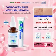 Combo Gel Chấm Mụn & Serum Trioderma Giảm Mụn Mờ Thâm Sáng Da Cho Da Dầu Mụn, Da Nhạy Cảm chính hãng