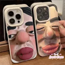 Ốp Lưng Cho IPhone 17 11 15 13 16 14 12 Pro Max XR Air X XS Max 6 7 8 6s 16 14 15 Plus Bìa Nhân Vật Mũi To Hài Hước
