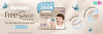 Con Cưng – Giảm 60K Tã Quần Huggies Free Sense