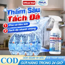 Dung dịch xịt tan đá tủ lạnh - Xịt tan băng tủ đông – làm sạch nhanh, không cần chờ, Khử Mùi Tối Ưu
