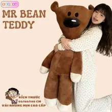 Gấu Bông Mr Bean Cỡ Lớn, Thú Nhồi Bông Teddy Mr Bean Quà Tặng Cho Bạn Gái, Cho Bé Làm Gấu Ôm Ngủ Có Gác Chân, Bobesu