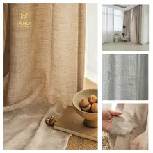 Rèm Vải Linen Cao Cấp Vintage MYAHOME | Rèm Cửa Cản Sáng, Phong Cách Hiện Đại, Thanh Lịch 820-60