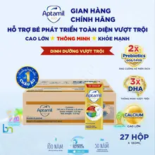 THÙNG SỮA DINH DƯỠNG PHA SẴN APTAMIL KID 110ml, Aptamil Gold 180ML, Aptamil Kid 180ml DATE T7
