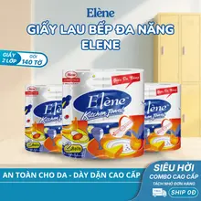 COMBO 2/4/6 CUỘN Giấy Lau Bếp Thấm Dầu Đa Năng Elene 2 Lớp Tiện Lợi, Đa Năng, Tiết Kiệm - COMBO 2/4/6 cuộn
