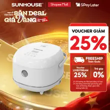 Nồi cơm điện tử 1L Sunhouse SHD8803 - Dung tích nhỏ phù hợp 1-2 người - Lòng nồi inox cao cấp - Tích hợp hẹn giờ