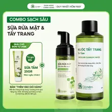 Bộ Chăm Sóc Da 2 Bước Nước Tẩy Trang Và Bọt Rửa Mặt Mọi Loại Da Cỏ Mềm