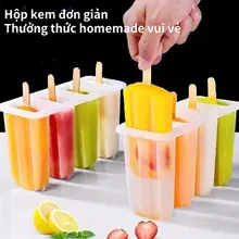 [Hàng có sẵn] Bộ làm kem que Bộ làm kem que gia dụng DIY Nhà bếp Khay làm kem que Kinh doanh Phụ kiện máy làm kem que ZenithNook