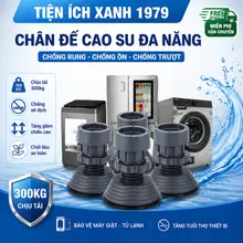 Chân đế máy giặt chống rung giảm ồn đế cao su – điều chỉnh độ cao 10–12cm