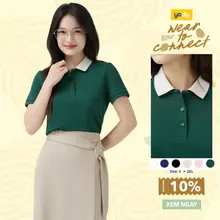 Áo Polo Nữ YODY Ngắn Tay Mắt Chim Cổ Phối Bo WCPO26A052