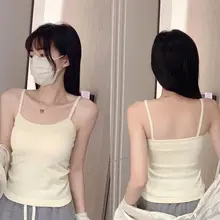 Áo 2 dây thun tăm có sẵn mút ngực chắc chắn mềm mịn nhẹ nhàng, xinh xắn AL04-KHOAIBABY