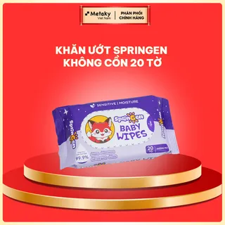 Khăn Ướt Springen 20 Tờ Cao Cấp Cho Bé Và Gia Đình