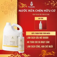 Nước rửa chén bát Fuwa3e hữu cơ Enzyme sinh học organic 3.8L an toàn cho bé bảo vệ da tay