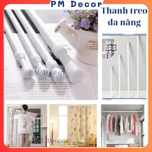 Miếng Dán Rèm  và Thanh Treo Rèm Cửa Đa Năng Có Thể Điều Chỉnh Kéo Dài Không Cần Khoan Tường