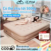 【Bảo hành trọn đời+TẶNG TÚI ĐỰNG】Đệm Hơi Tự Bơm, Nệm Hơi Gấp Gọn 1/2/3 Người, Tặng gối và máy bơm sạc, độ dày 40cm