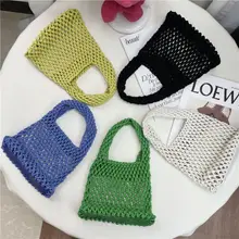 Túi xách nữ Thời trang Hàn Quốc nhỏ dệt rỗng sợi Cotton