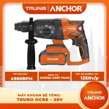 MÁY KHOAN BÊ TÔNG PIN TRUNO DCR6 – 20V | ĐỘNG CƠ KHÔNG CHỔI THAN | KHOAN SIÊU MẠNH | CHÍNH HÃNG