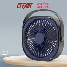 Quạt Mini Để Bàn Tích Điện CTFAST M102: Nhỏ Gọn,  3 Tốc Độ, Ít Gây Ồn, Pin Sạc, Xoay 360 Độ
