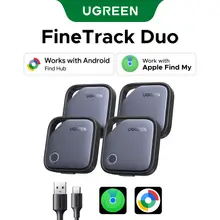 UGREEN FineTrack Duo 2 in1 Thẻ thông minh Định vị thông minh Bộ định vị tìm kiếm theo dõi chống thất lạc Tương thích với iOS / Android cho iPhone 17 Pro Max / 15 / 14 / iPad / Mac