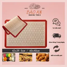 Thảm nướng Spila, tấm lót lò nướng chia ô nướng bánh Macaron, su kem bằng sợi thủy tinh chịu nhiệt 240 độ