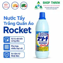 Nước Tẩy Trắng Quần Áo Rocket Nhật Bản - Đánh Bay Các Vết Bẩn Cứng Đầu, Giúp Áo Trắng Như Mới