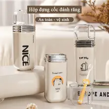 Hộp đựng kem đánh răng du lịch,bộ cốc đánh răng du lịch nhỏ gọn tiện lợi cầm tay mang đi