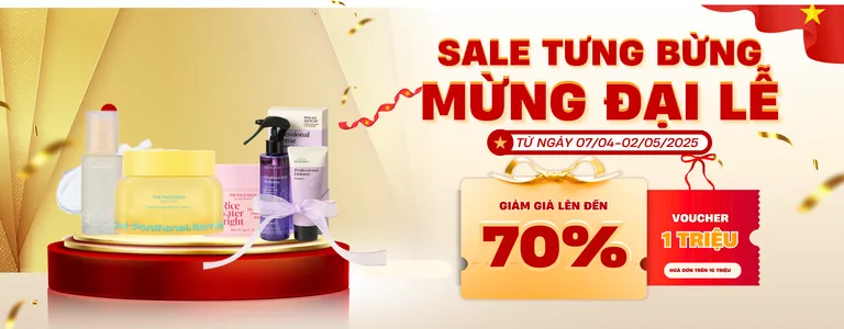 The Face Shop – Sale tưng bừng mừng đại lễ, giảm đến 70% + voucher 1 triệu