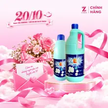 Nước tẩy quần áo trắng ZeO Javel chai 500ml 1000ml 2000ml không hương liệu tẩy trắng mạnh diệt khuẩn quần áo bề mặt