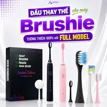 Set 2 đầu thay thế cho đầu bàn chải điện Brushie Fossio Sonic AE320 Full model đánh răng  Minh House