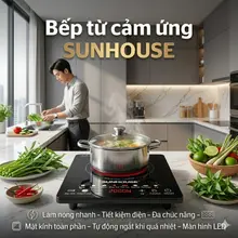 [TẶNG NỒIBếp Từ Cảm Ứng SUN HOUSE, Bếp Điện Từ Hồng Ngoại 2200W