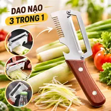 Dao Nạo Củ Quả 3 Trong 1, Dụng Cụ Bào Sợi, Gọt Vỏ, Mở Nắp Chai Đa Năng Lưỡi Thép Không Gỉ Sắc Bén