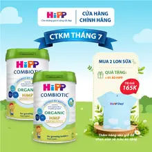 [KOL] - Combo 2 lon Sữa bột công thức HiPP Organic Combiotic đủ số lon 800g